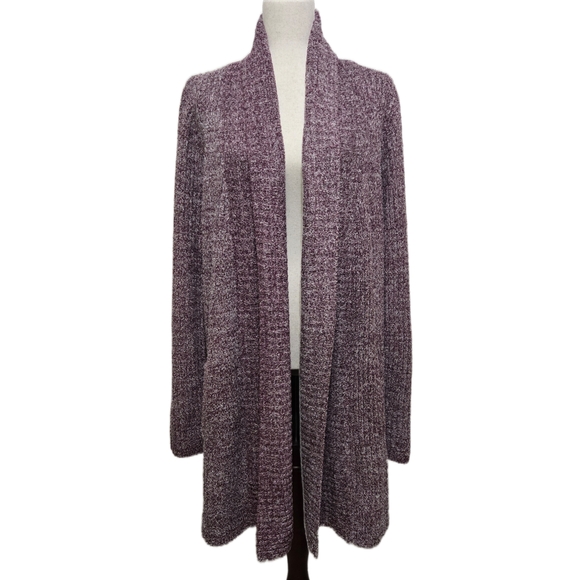 Barefoot Dreams Sweaters - BAREFOOT DREAMS Cozychic Lite Montecito Cardigan Sweater Heathered Burgundy 1X